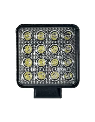 Foco trabajo cuadrado 16 led con soporte