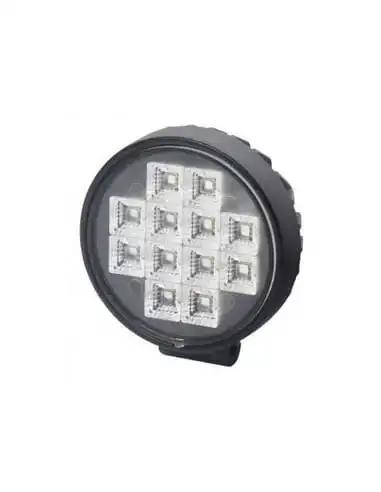 Lampara de trabajo redonda 12 led con interruptor | focos-y-lmparas-de-trabajo