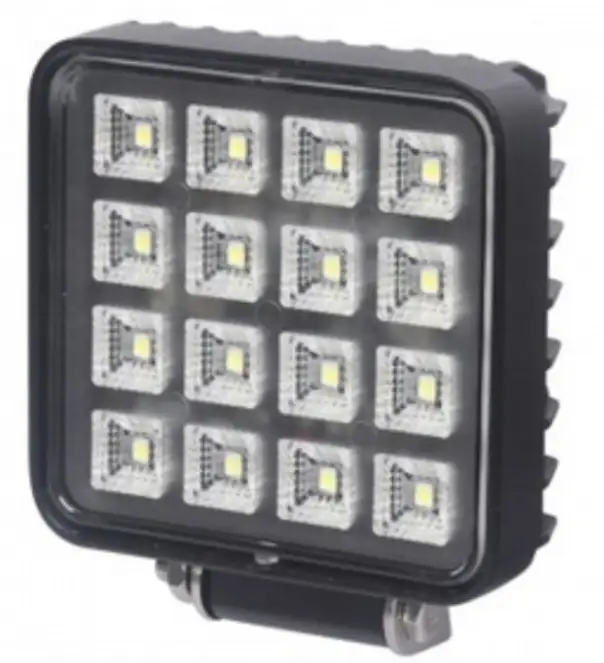 Lampara de trabajo cuadrada 16 LED con interruptor - Imagen del producto