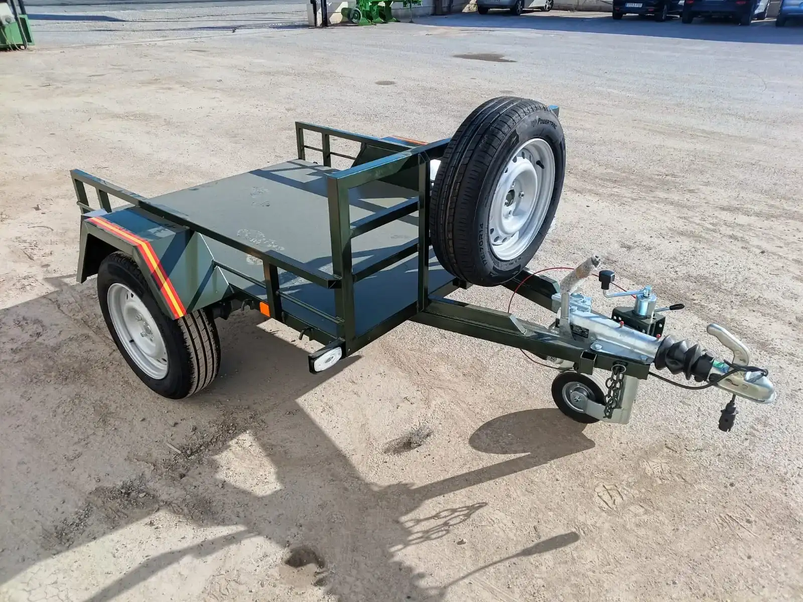 Remolque plataforma para depósito de 1000l 1600x1200