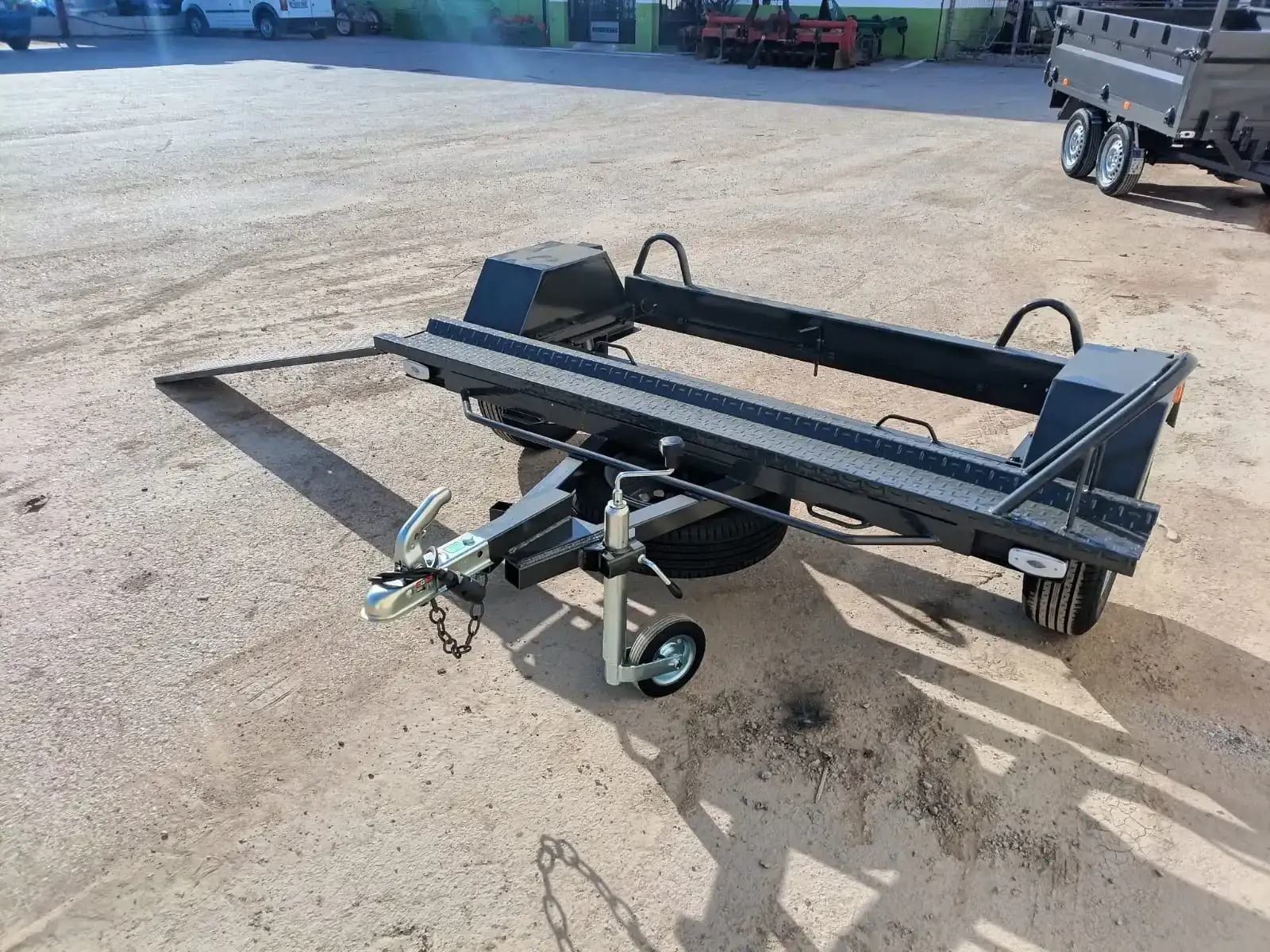 Remolque porta motos transversal para 1 moto