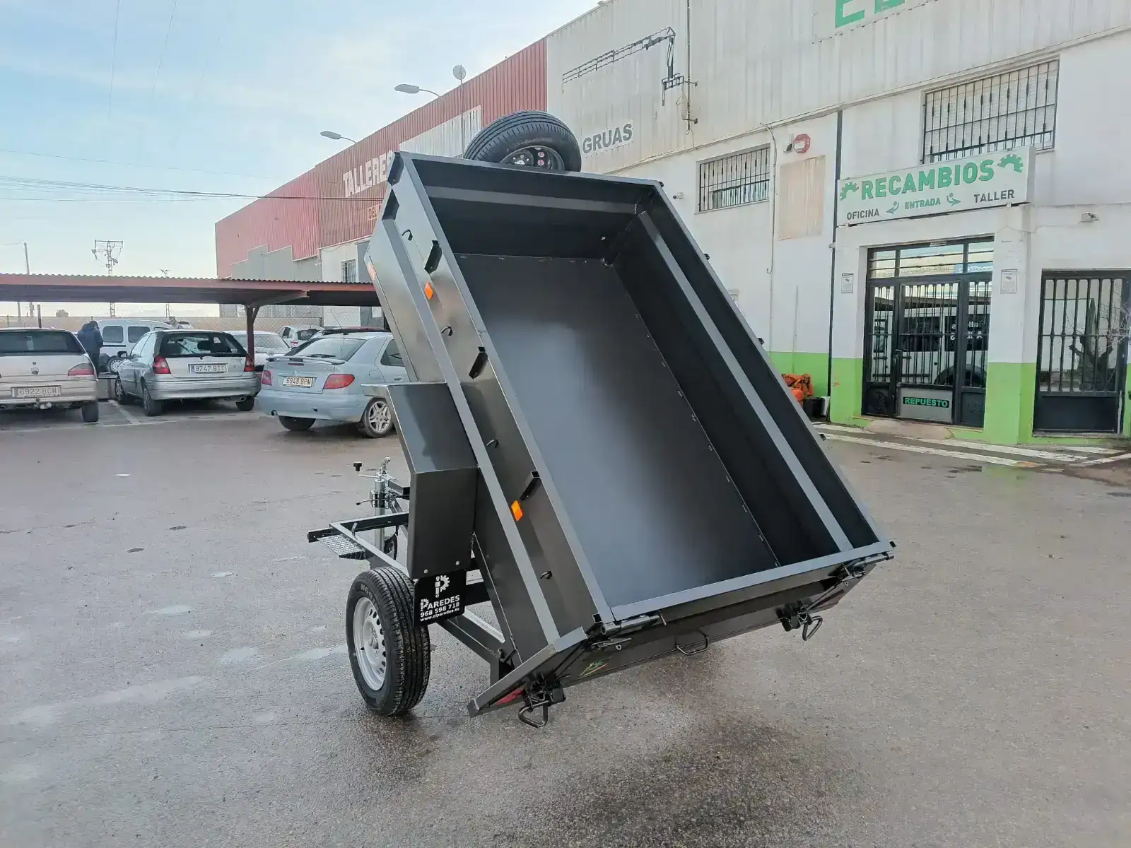 Remolque basculante 1 eje 2000x1300x500 - vista 5