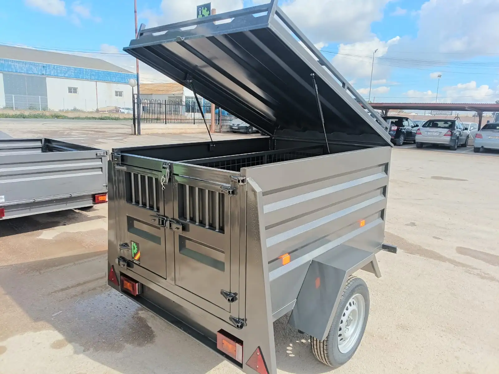 Remolque para perros de 2 compartimentos 1700x1200x800 - vista 2