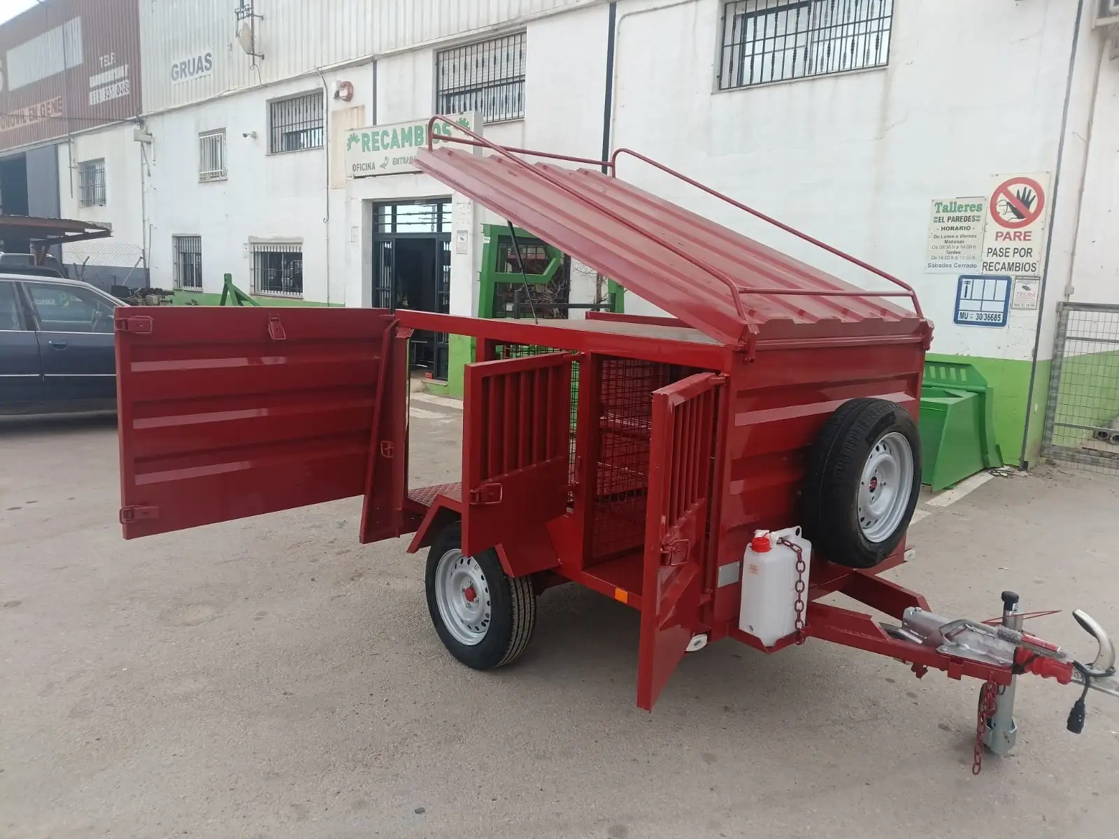 Remolque para perros 2000x1300x850+tapadera 6 puertas - vista 8