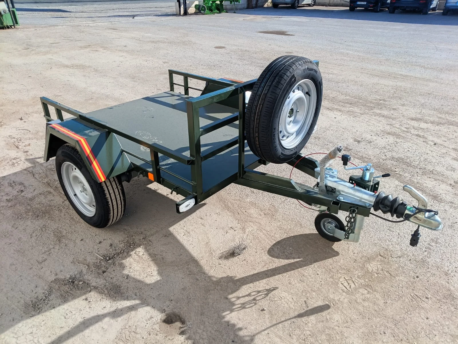 Remolque plataforma para depósito de 1000l 1600x1200