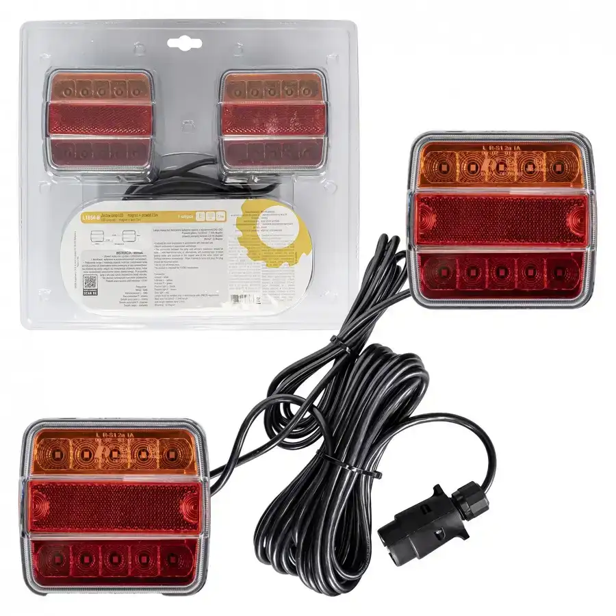 Juego de luces led con cable de 7.5m e imán | repuestos-de-remolques