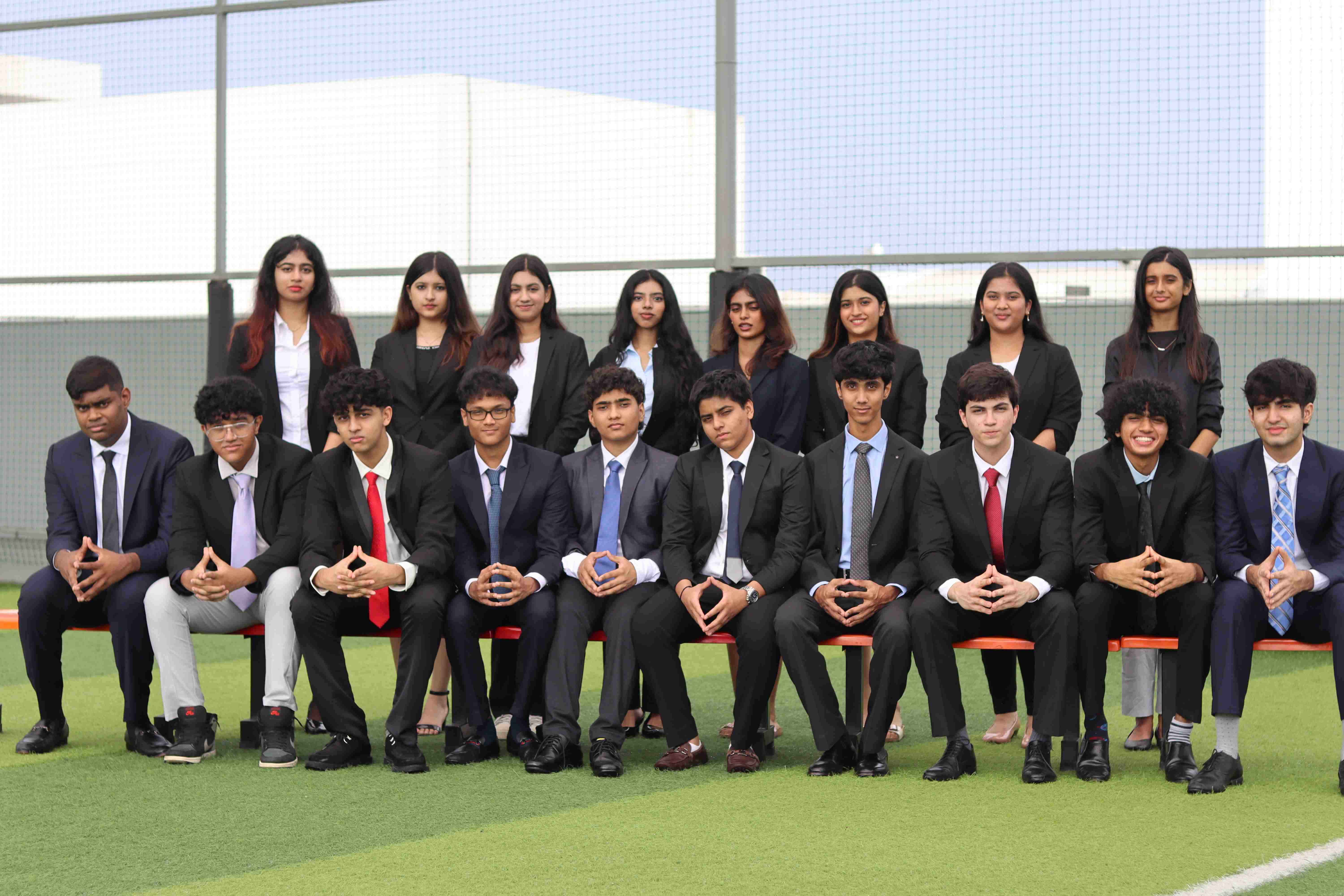 students presenting their work