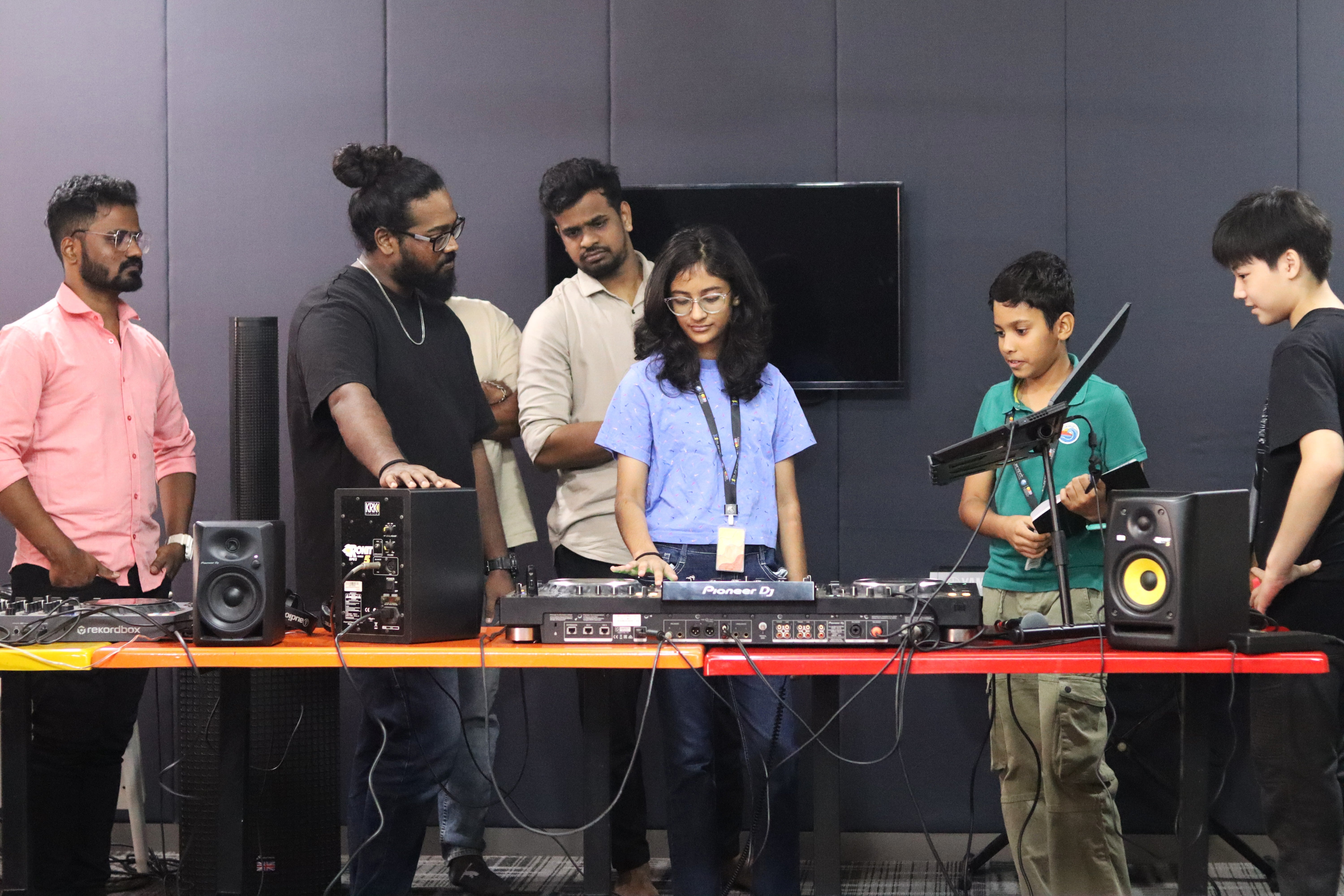 Student in a professional internship setting