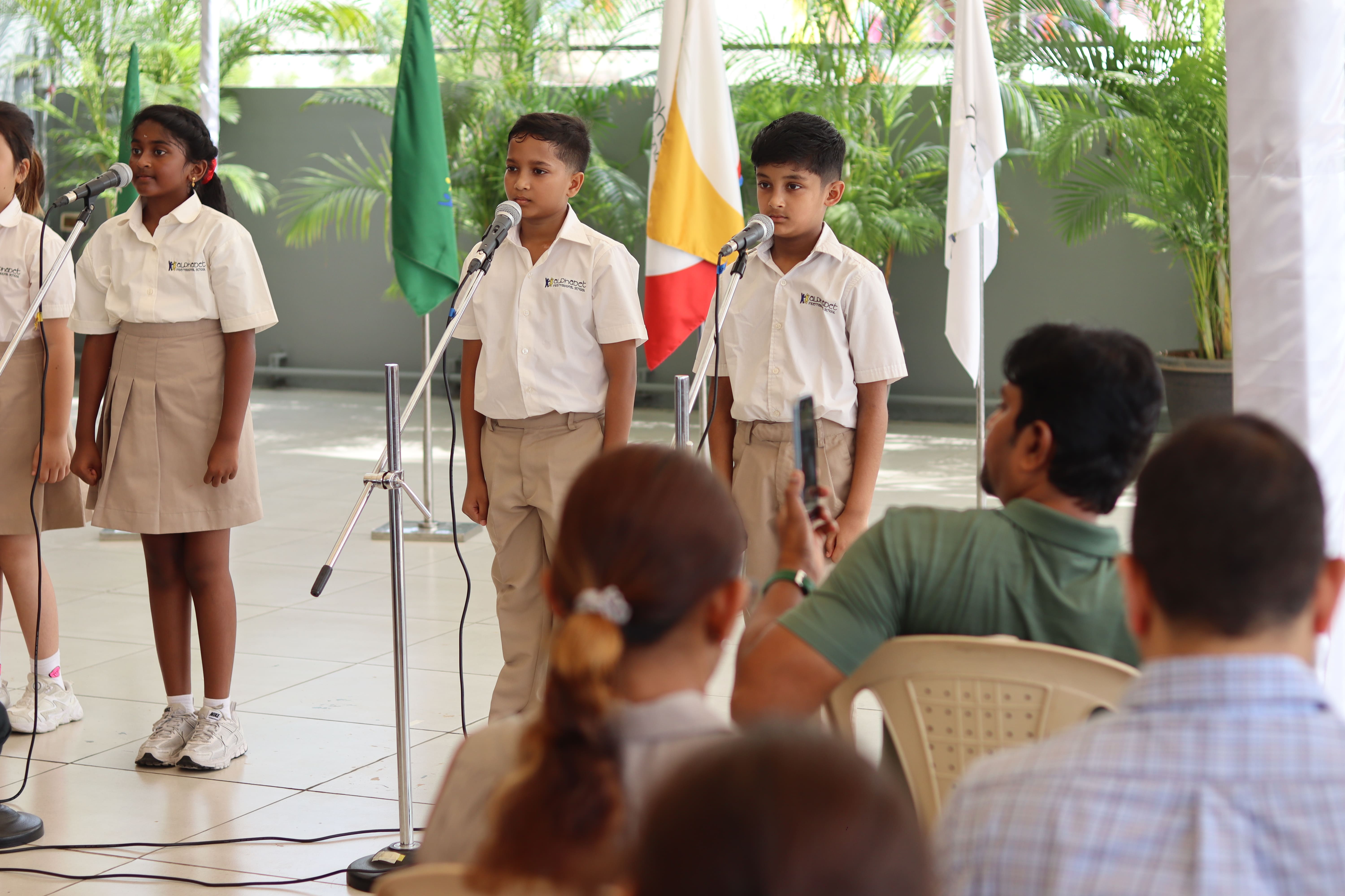 students taking oath