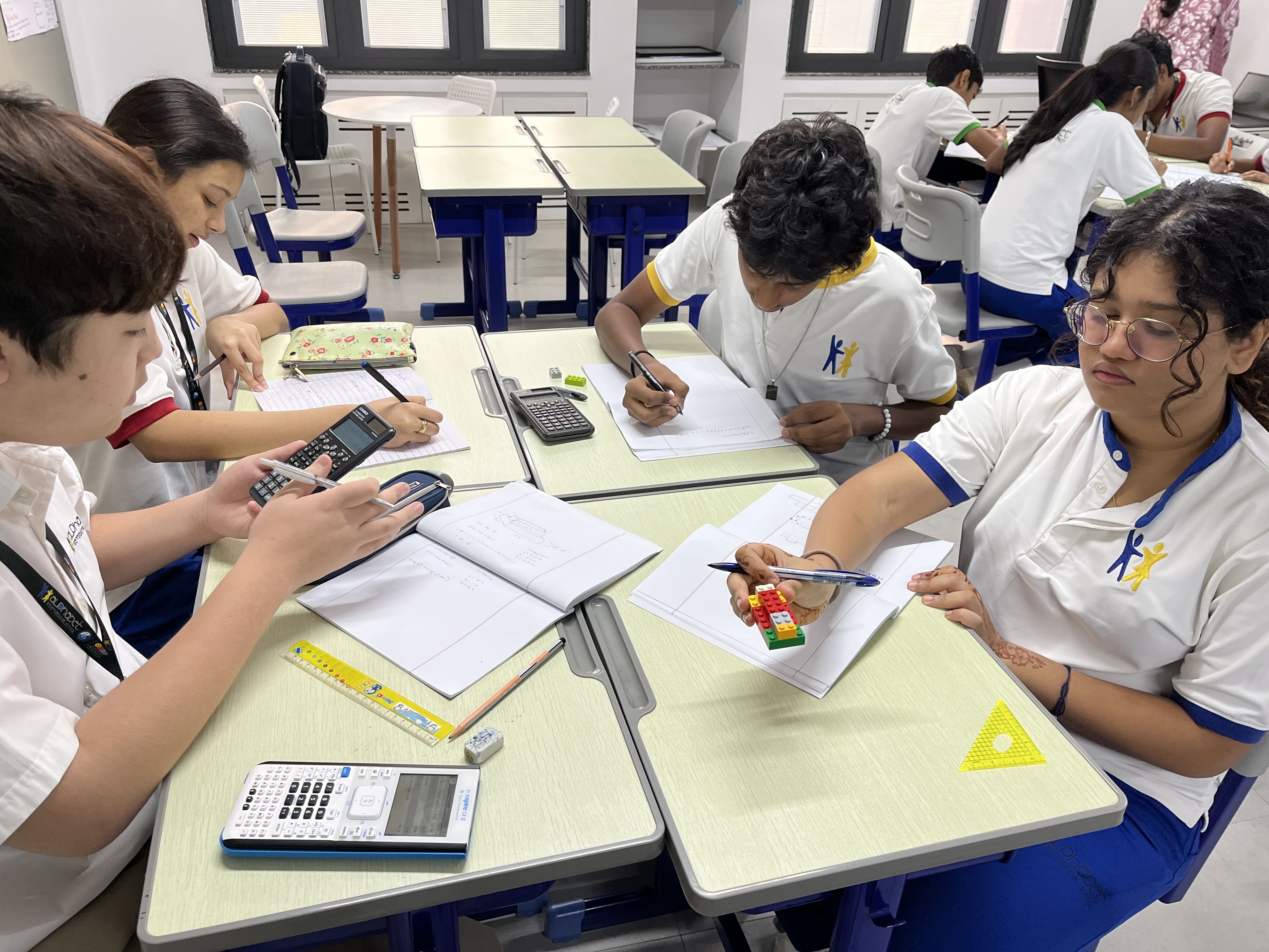 Student presenting work