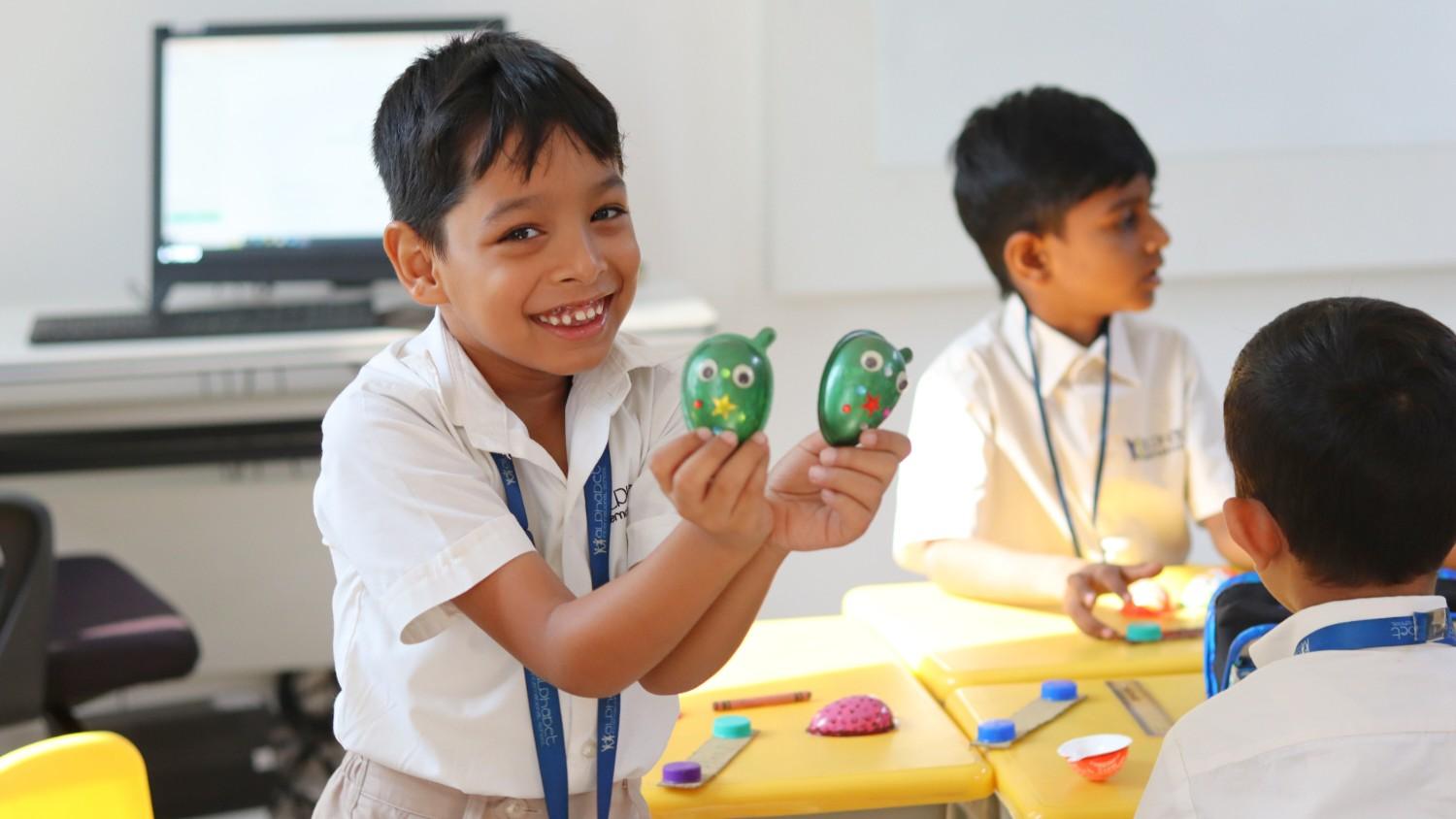 students performing drama