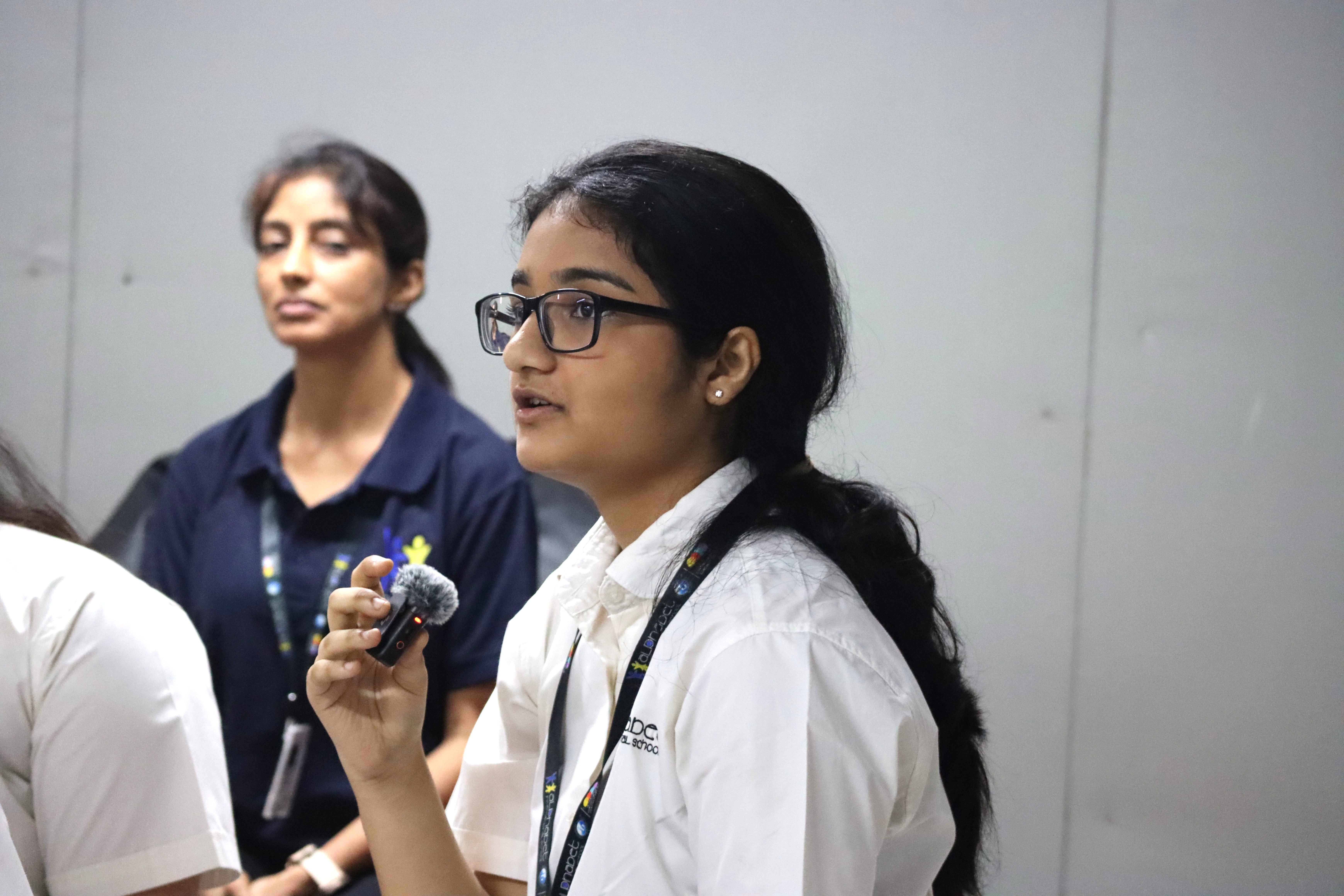 student presentation stage