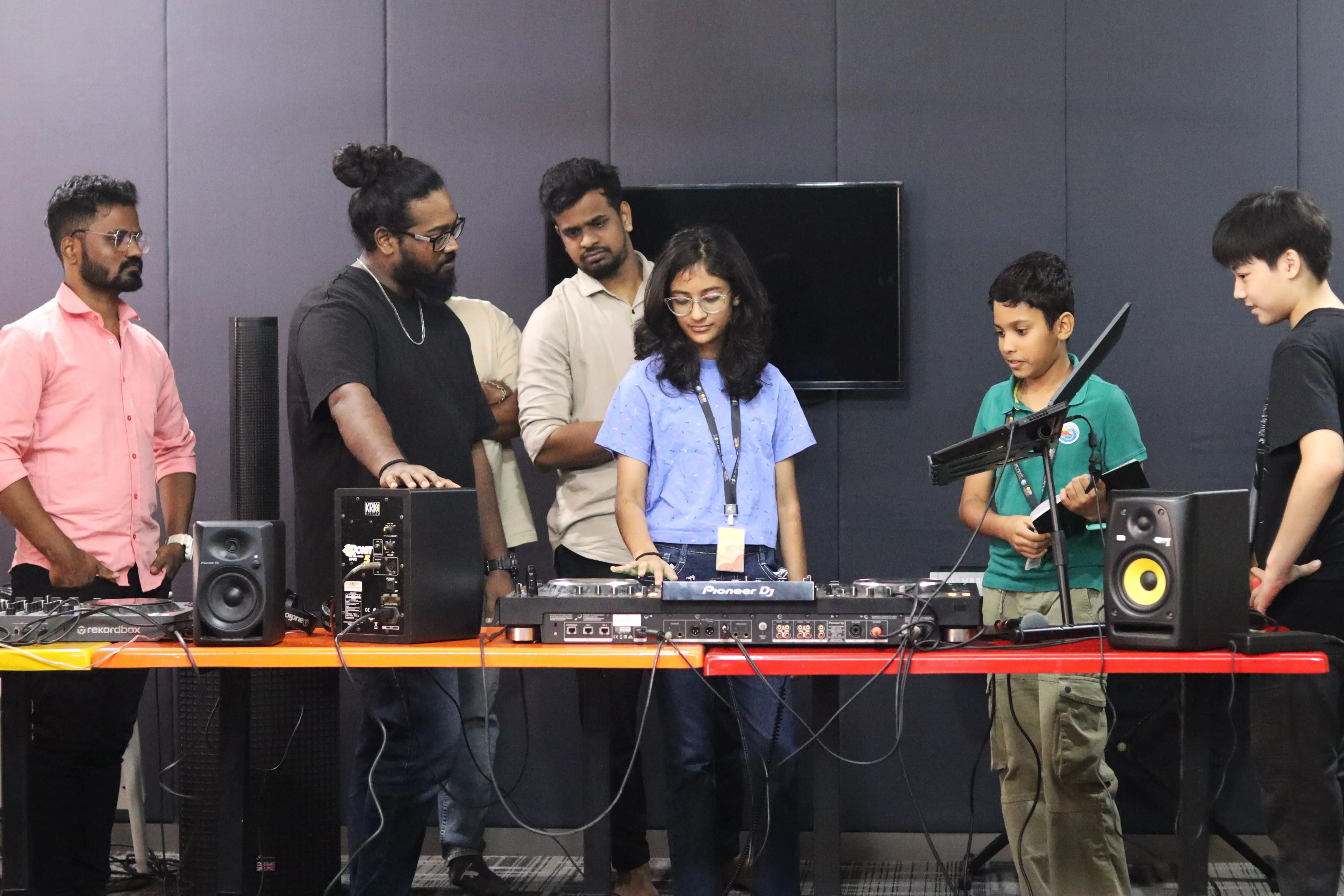 Student in a professional internship setting