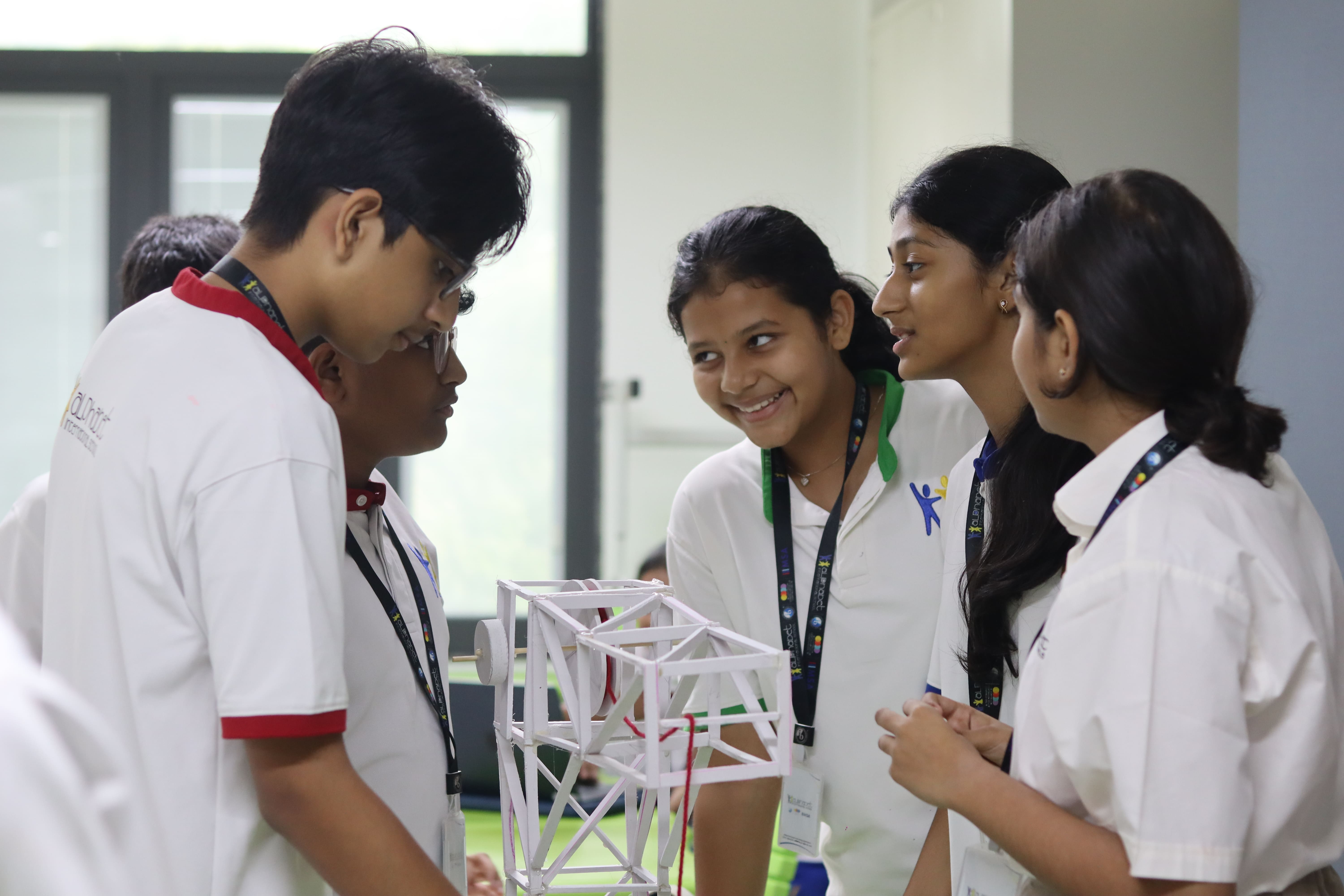 students presenting their work