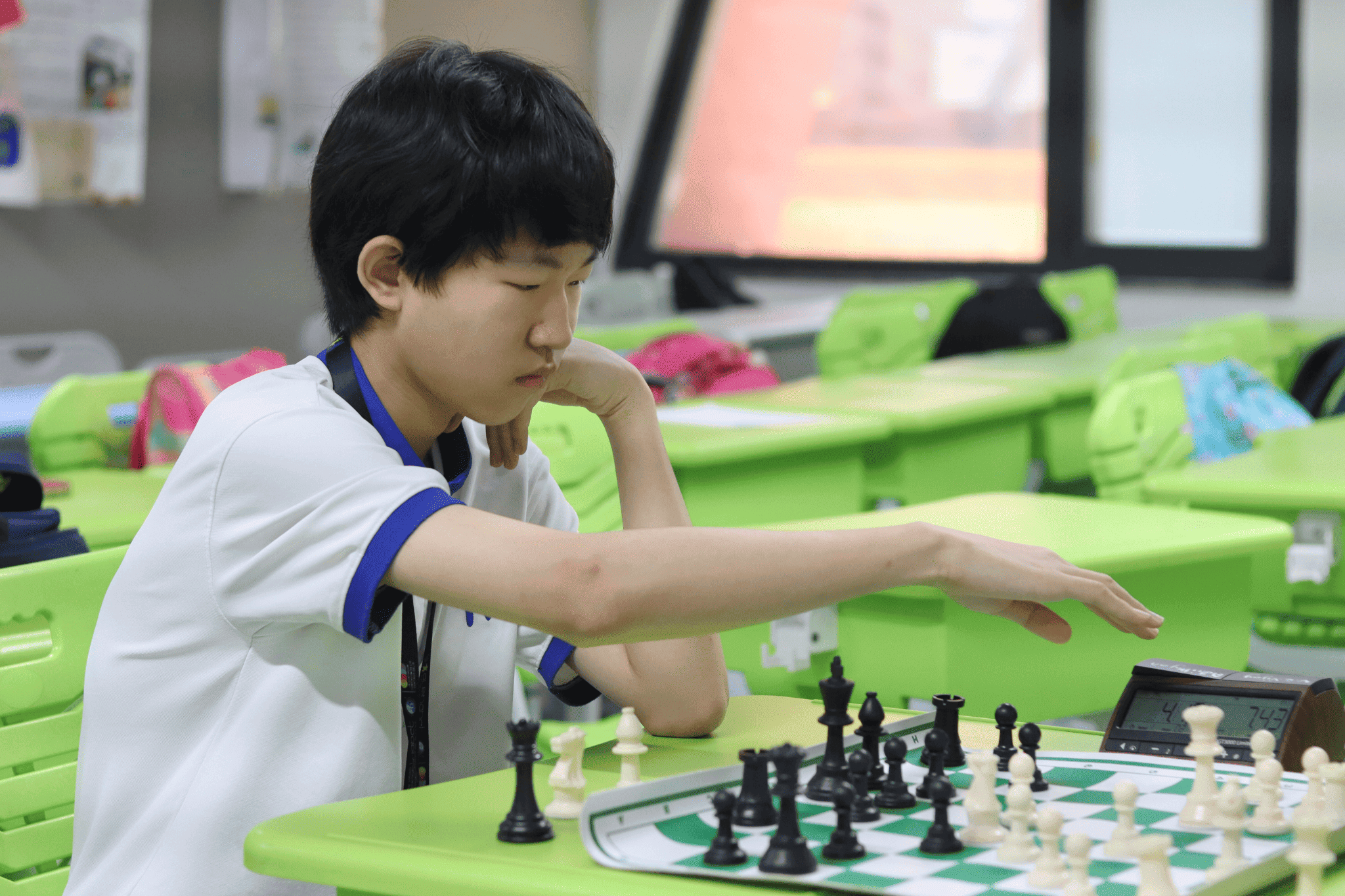 Students in a science project