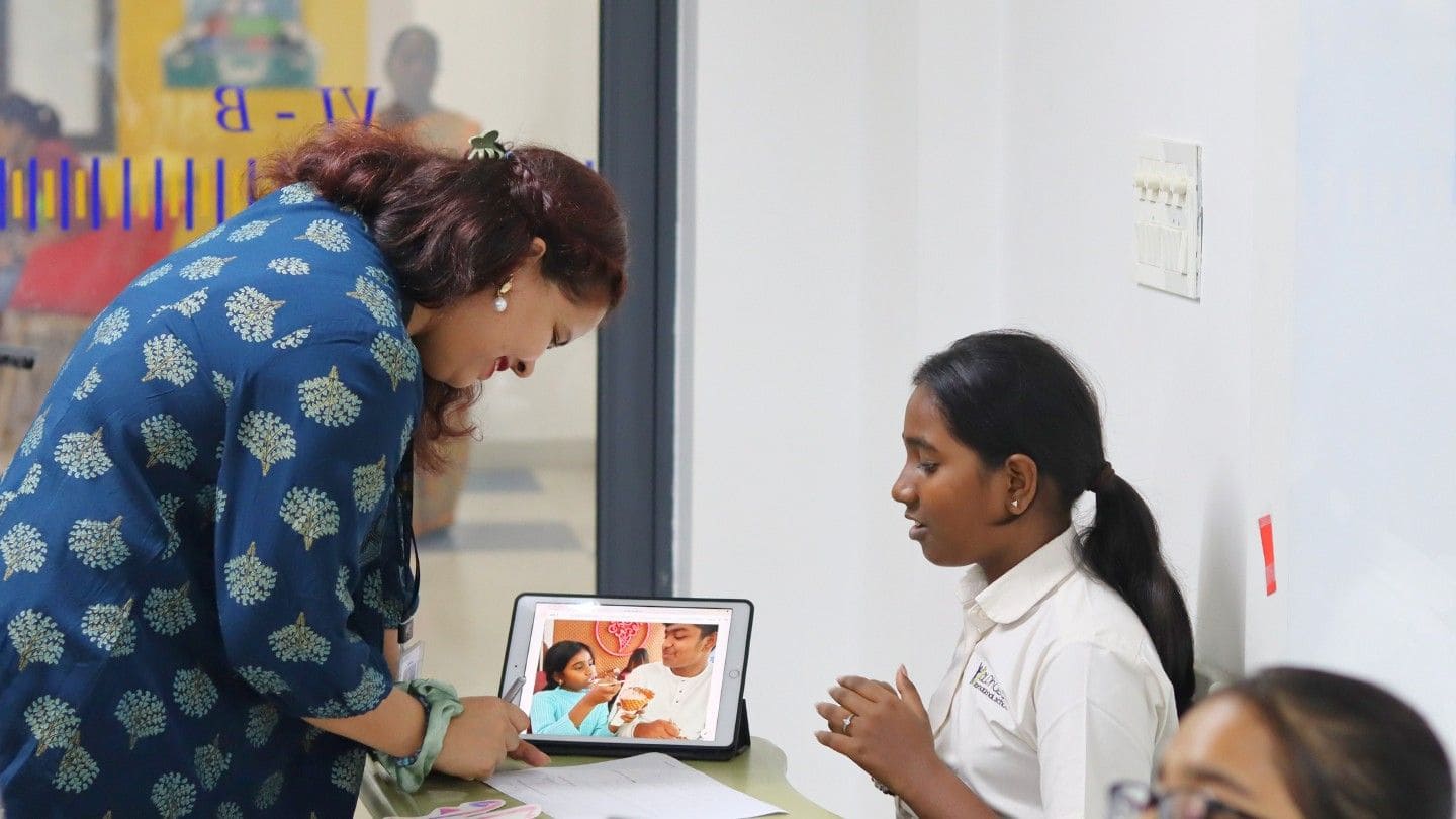 student presenting project