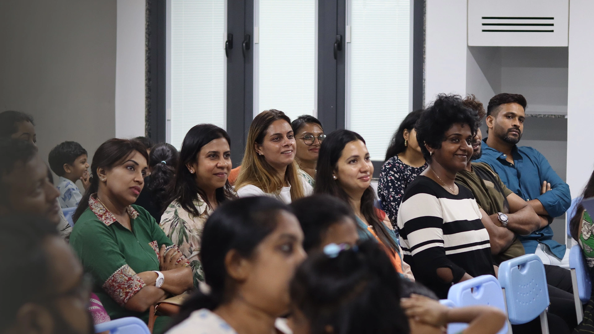 Wellbeing Committee members in discussion