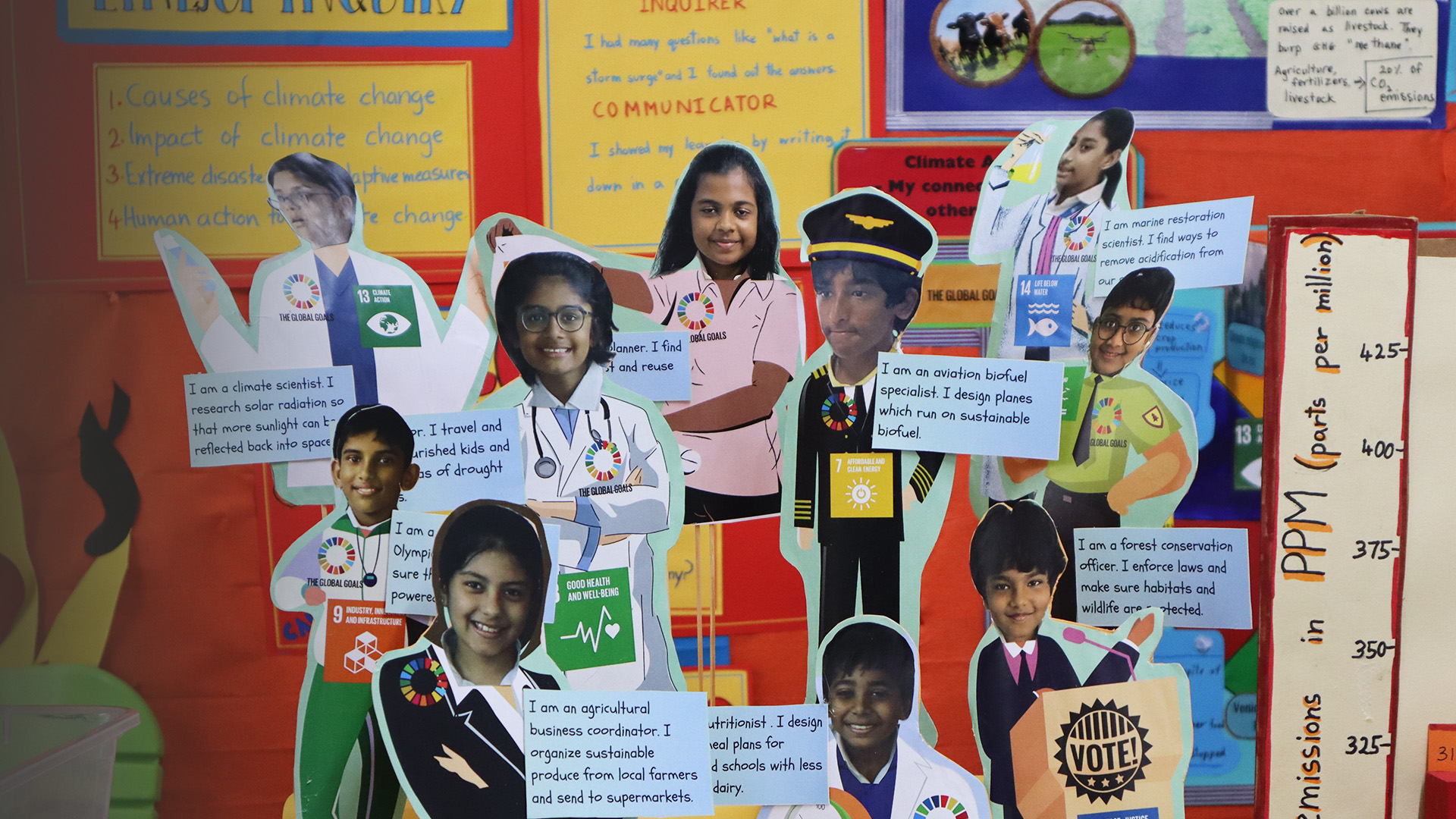 Student presenting a project