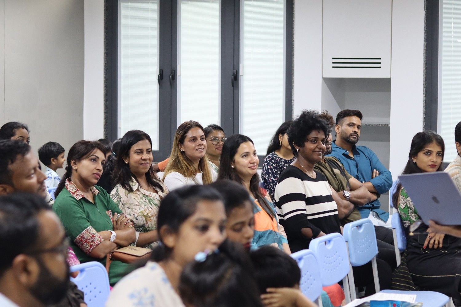 Wellbeing Committee members in discussion