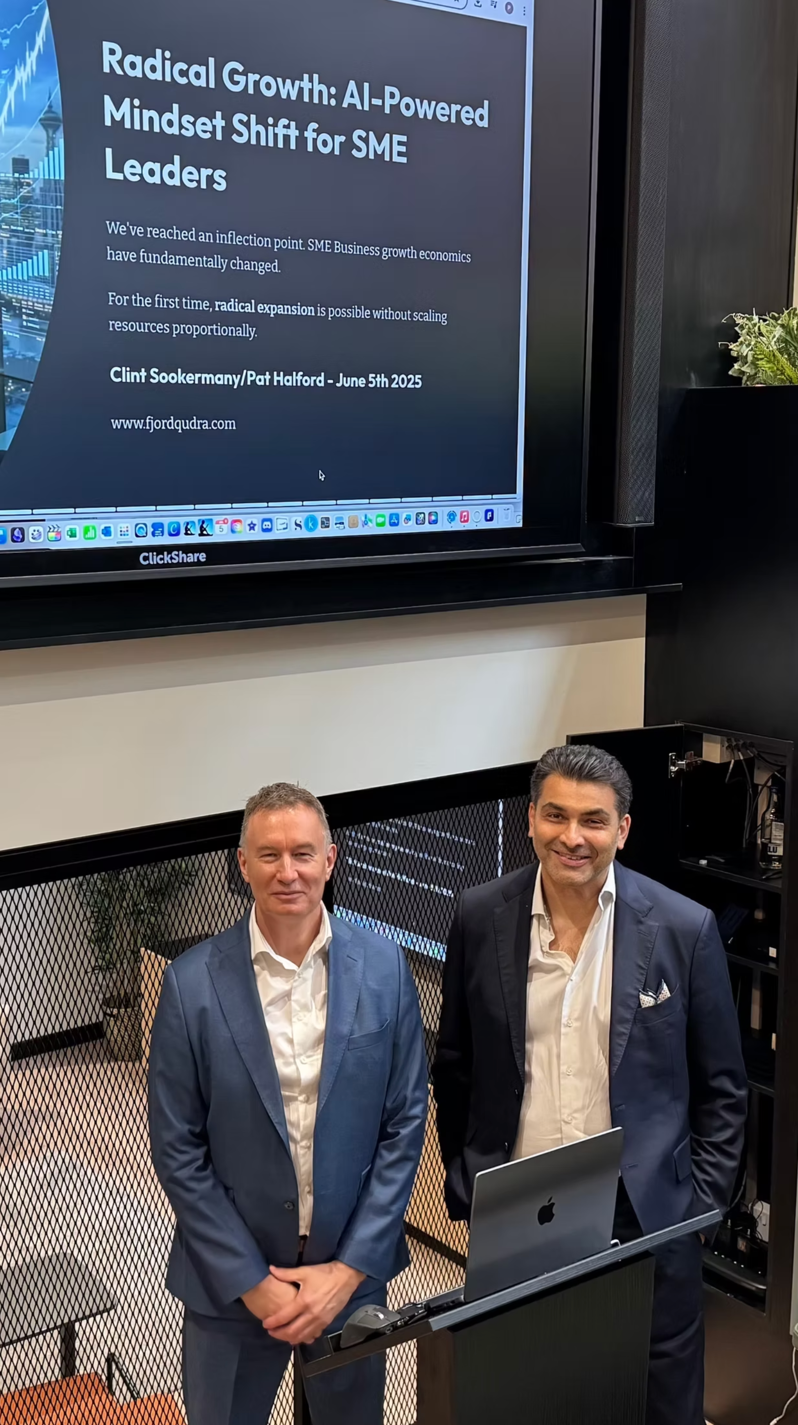 Clint Sookermany presenting at a conference