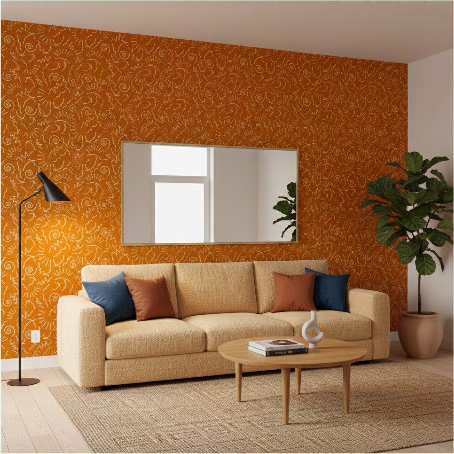 papel tapiz ocre lateral