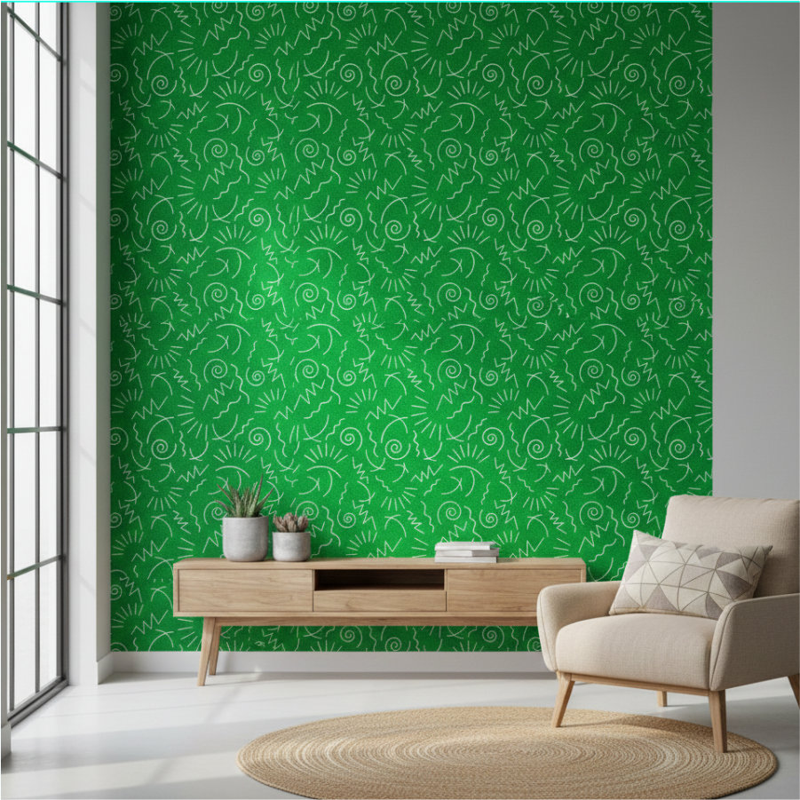 aplicación papel tapiz verde