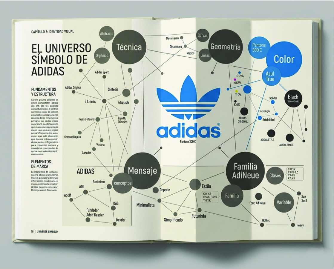 brandboook más universo del logotipo desplegable