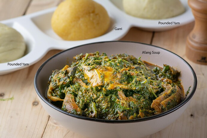 Garri and Afang Soup