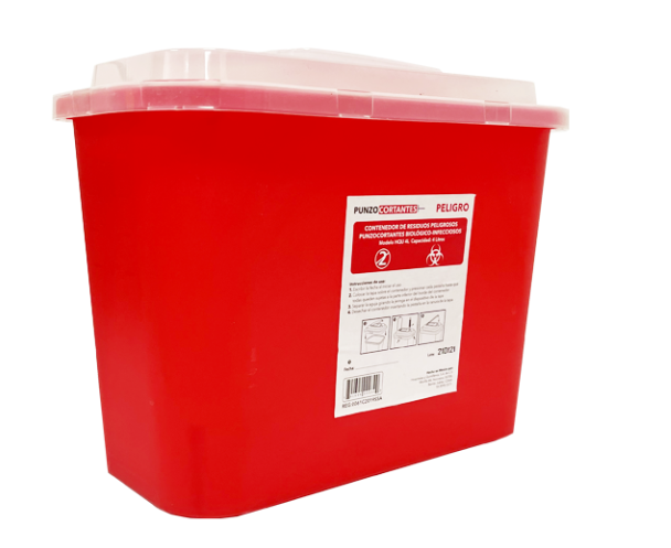 Contenedor RPBI punzocortantes 4 L