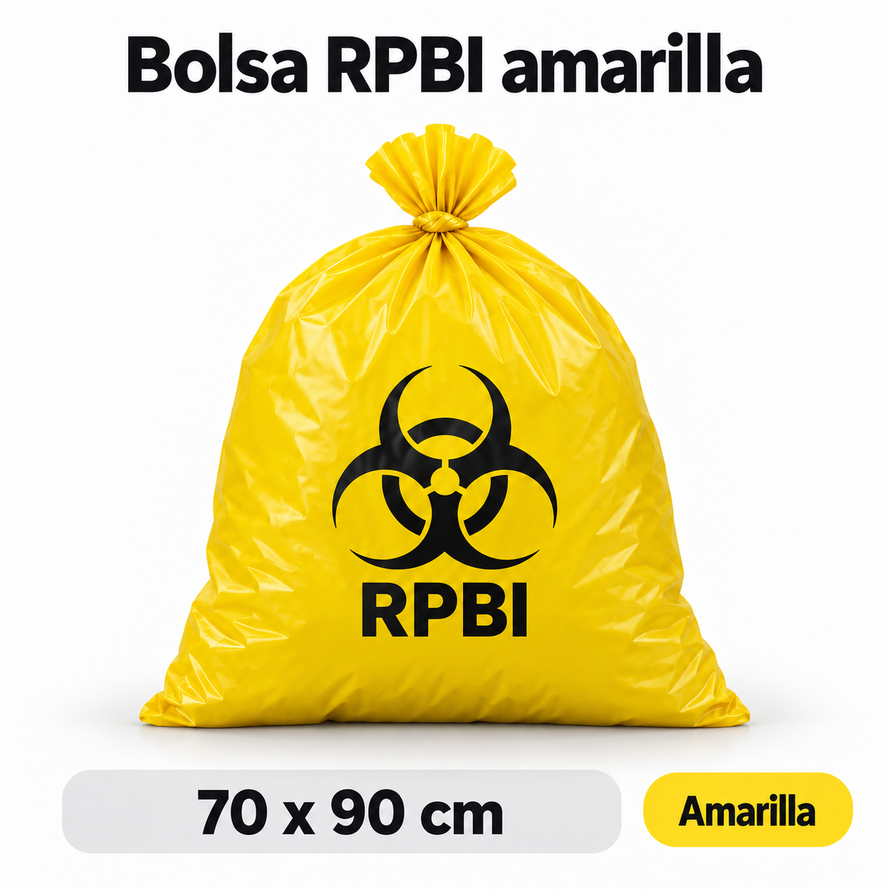 Bolsa RPBI amarilla 70 x 90 cm (100 pzas.)