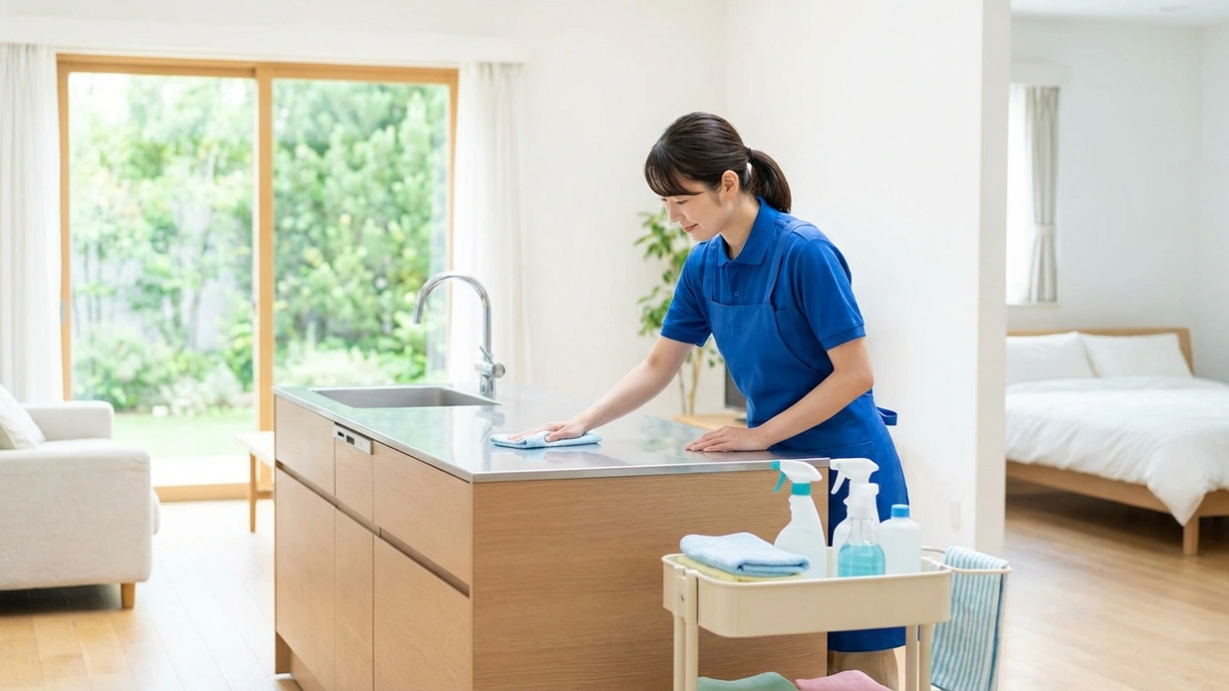 Professional cleaning team