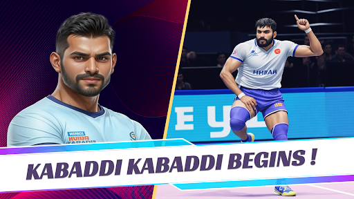 Two Kabaddi players in a dynamic pose.