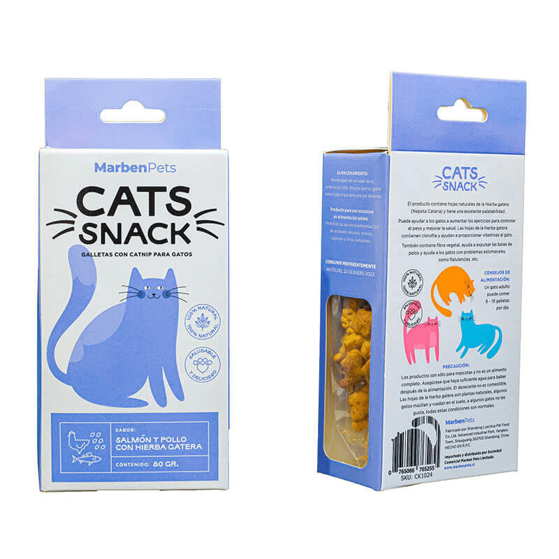 Cats Snack Hierba Gatera Salmón y Pollo - Galleta