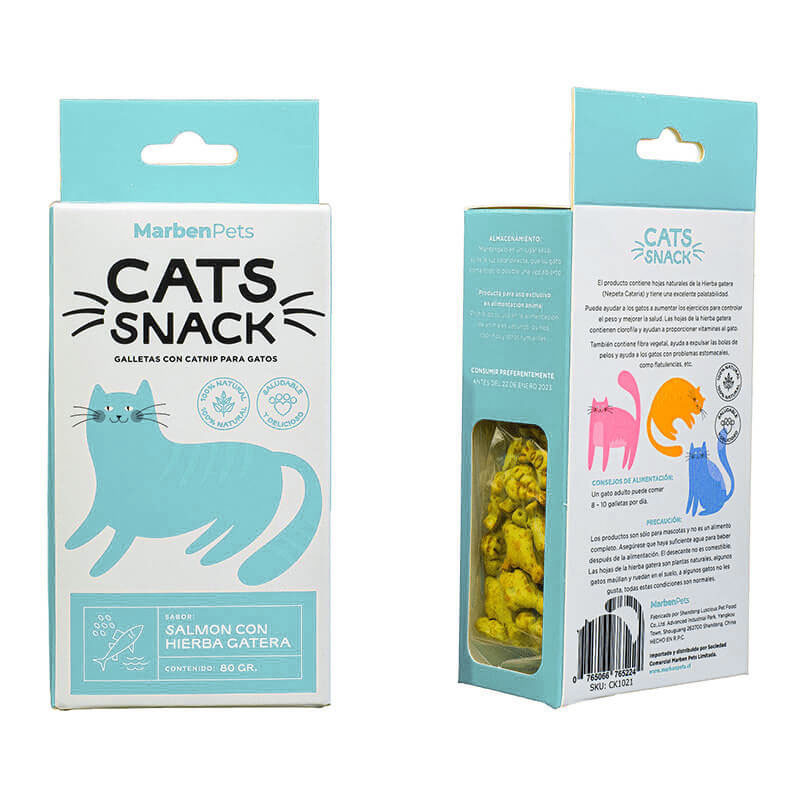 Cats Snack Hierba Gatera y Salmón - Galleta