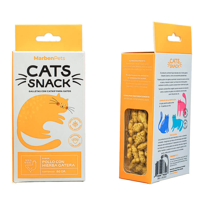 Cats Snack Galleta Hierba Gatera y Pollo - Bolsa