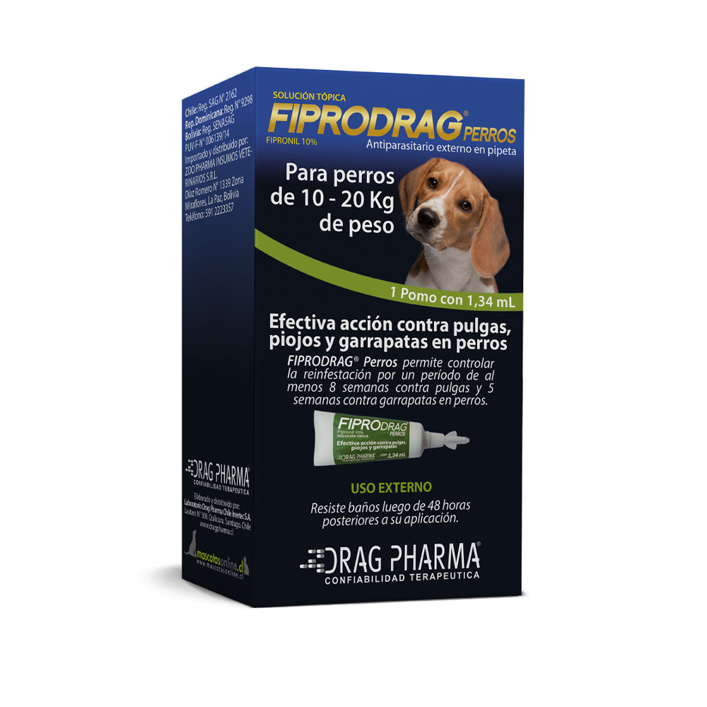 Fiprodrag Perro Raza Mediana (10 a 20 kg) - Pipeta