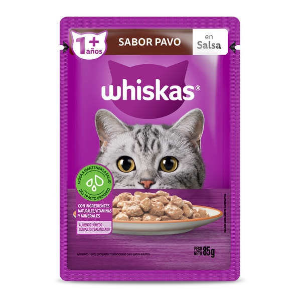 Whiskas Adulto Sabor Pavo - Caja 12 Pouches 85GR