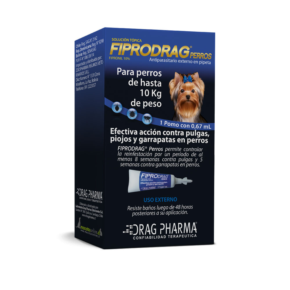 Fiprodag Perro Raza Pequeña Antiparasitario - Pipeta hasta 10kg