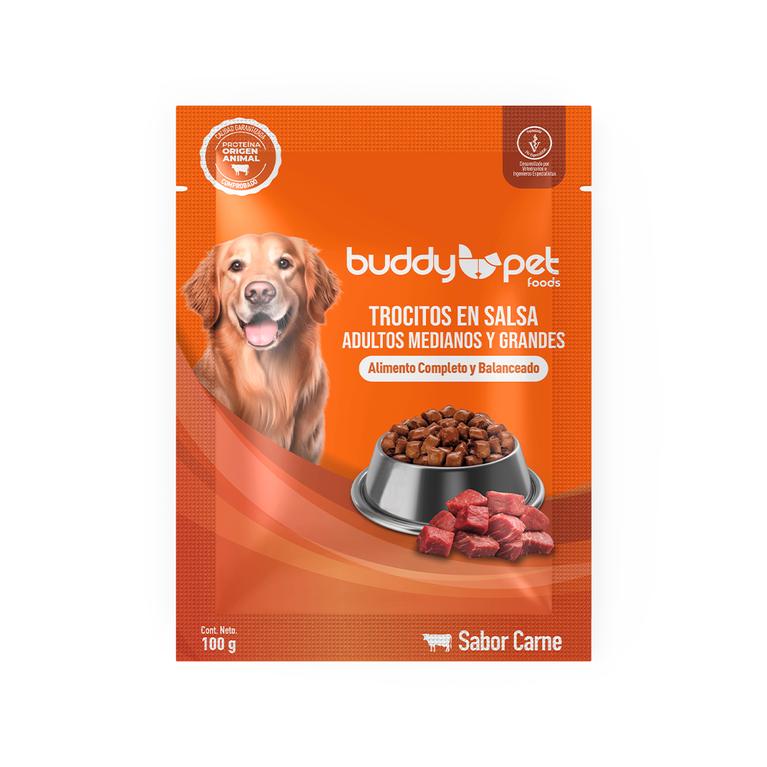 Buddy Pet Perro Adulto Carne - Caja 18 Pouches