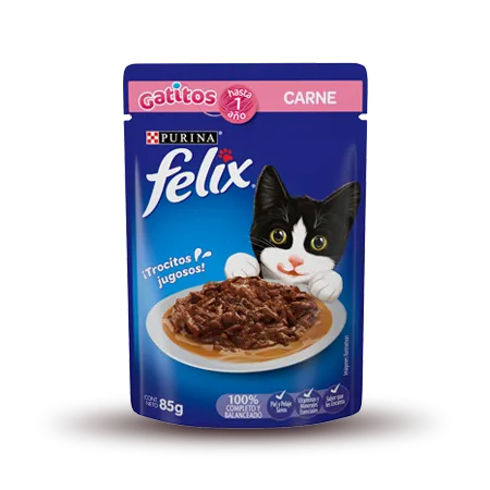 Felix Gato Gatito Carne - Caja 15 Pouches