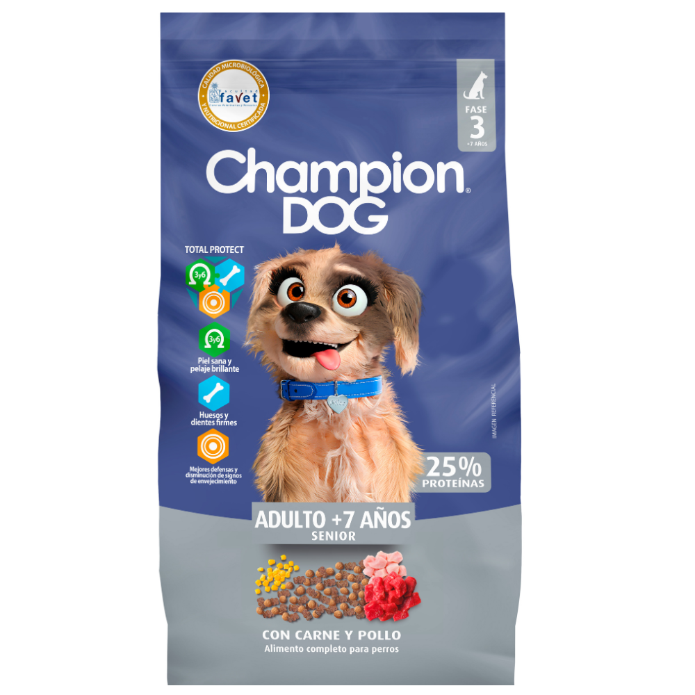 Champion Dog Senior Sabor Carne y Pollo - 18kg