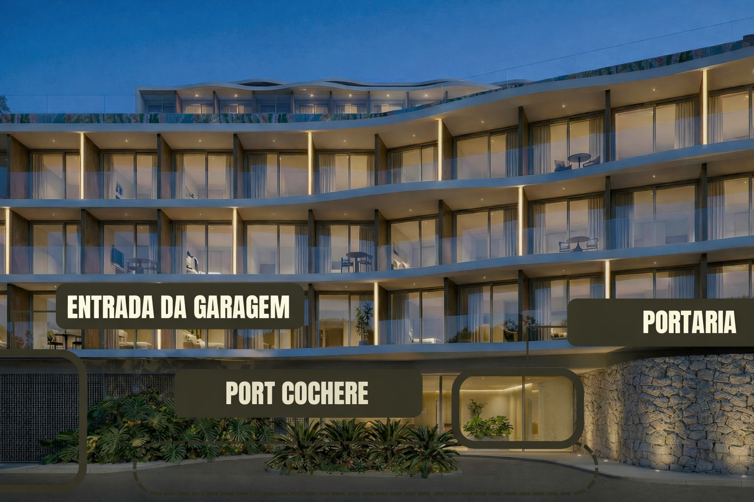 Fachada do empreendimento Niemeyer 170