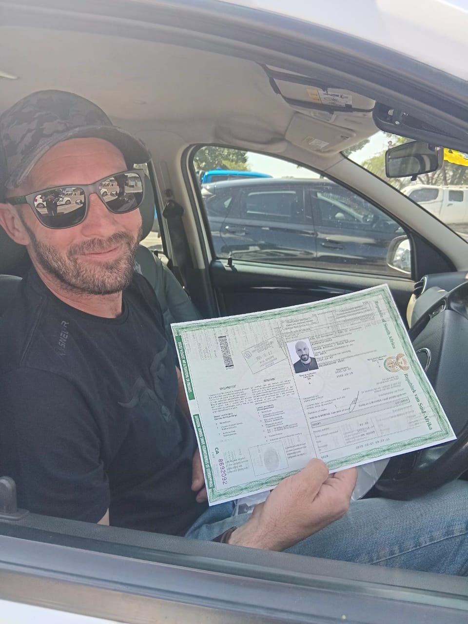 Student receiving a certificate of completion.