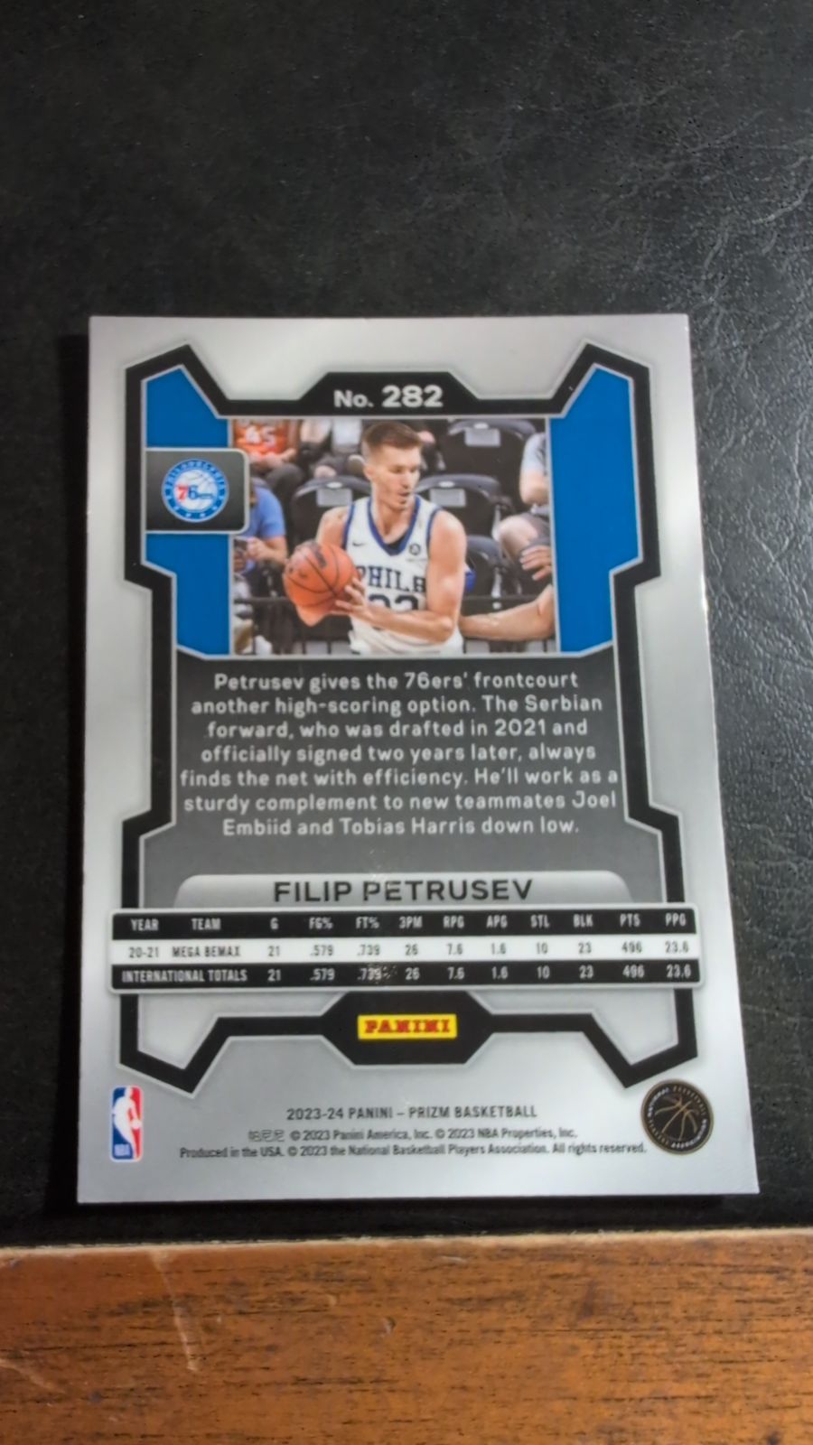 2023 Panini Prizm Filip Petrusev #282 - Media 2