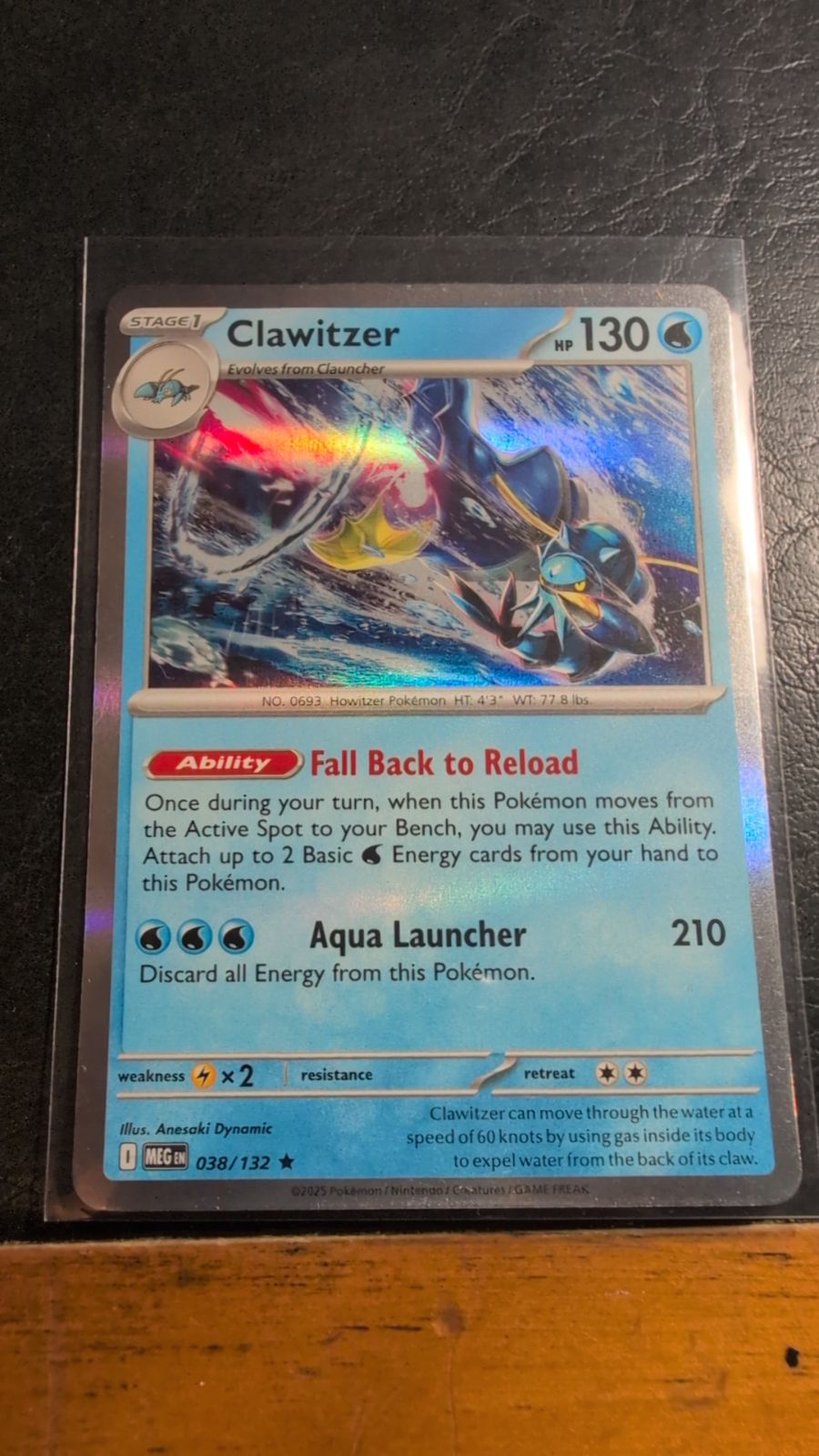 2025 Pokémon Obsidian Flames Clawitzer #038 - Media 1
