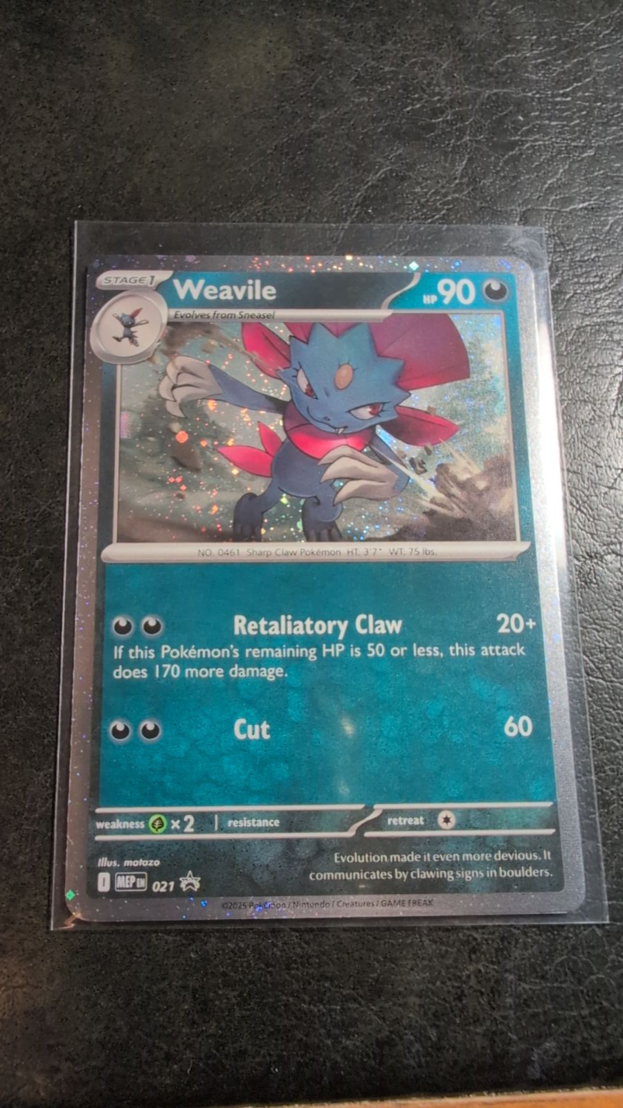 2025 Pokemon Scarlet & Violet Promos Weavile #SVP021 - Media 1