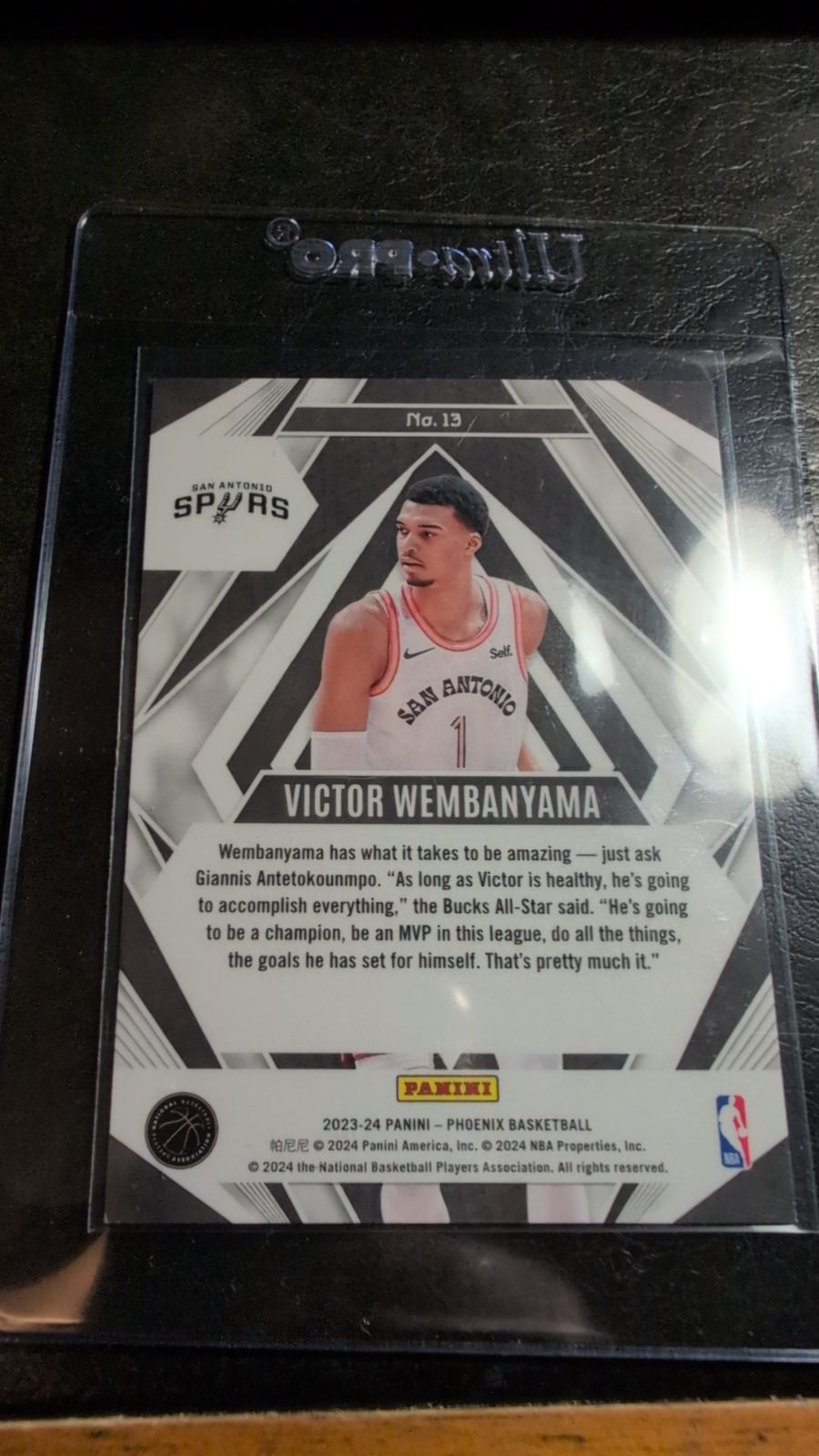 2023 Panini Phoenix Paragon Victor Wembanyama #13 - Media 2