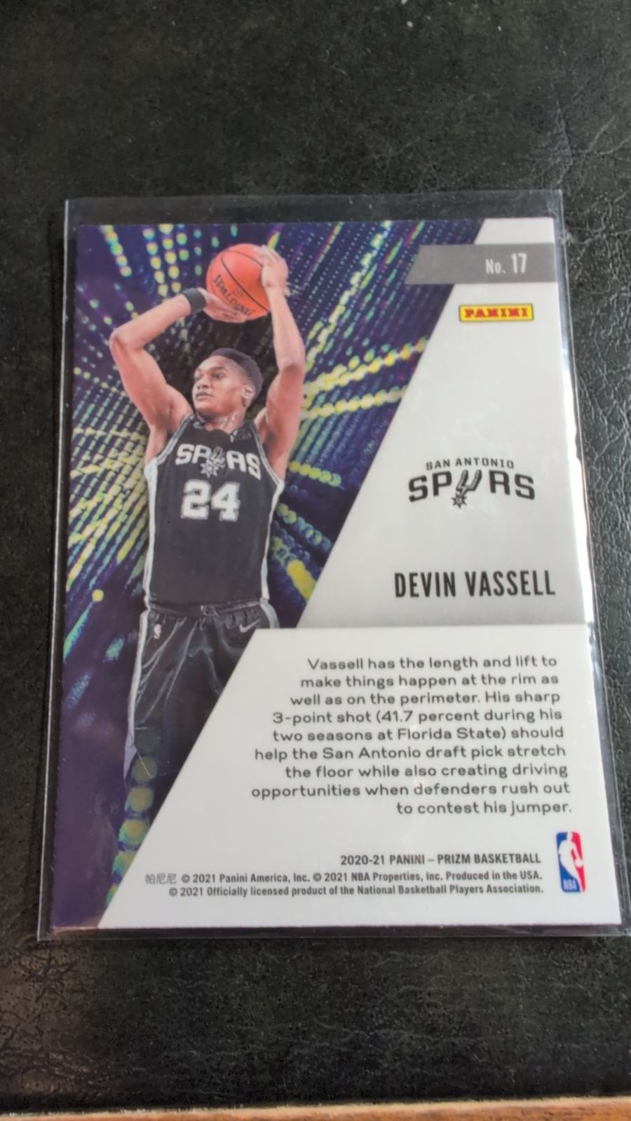 2020 Panini Prizm Instant Impact Devin Vassell #17 - Media 2