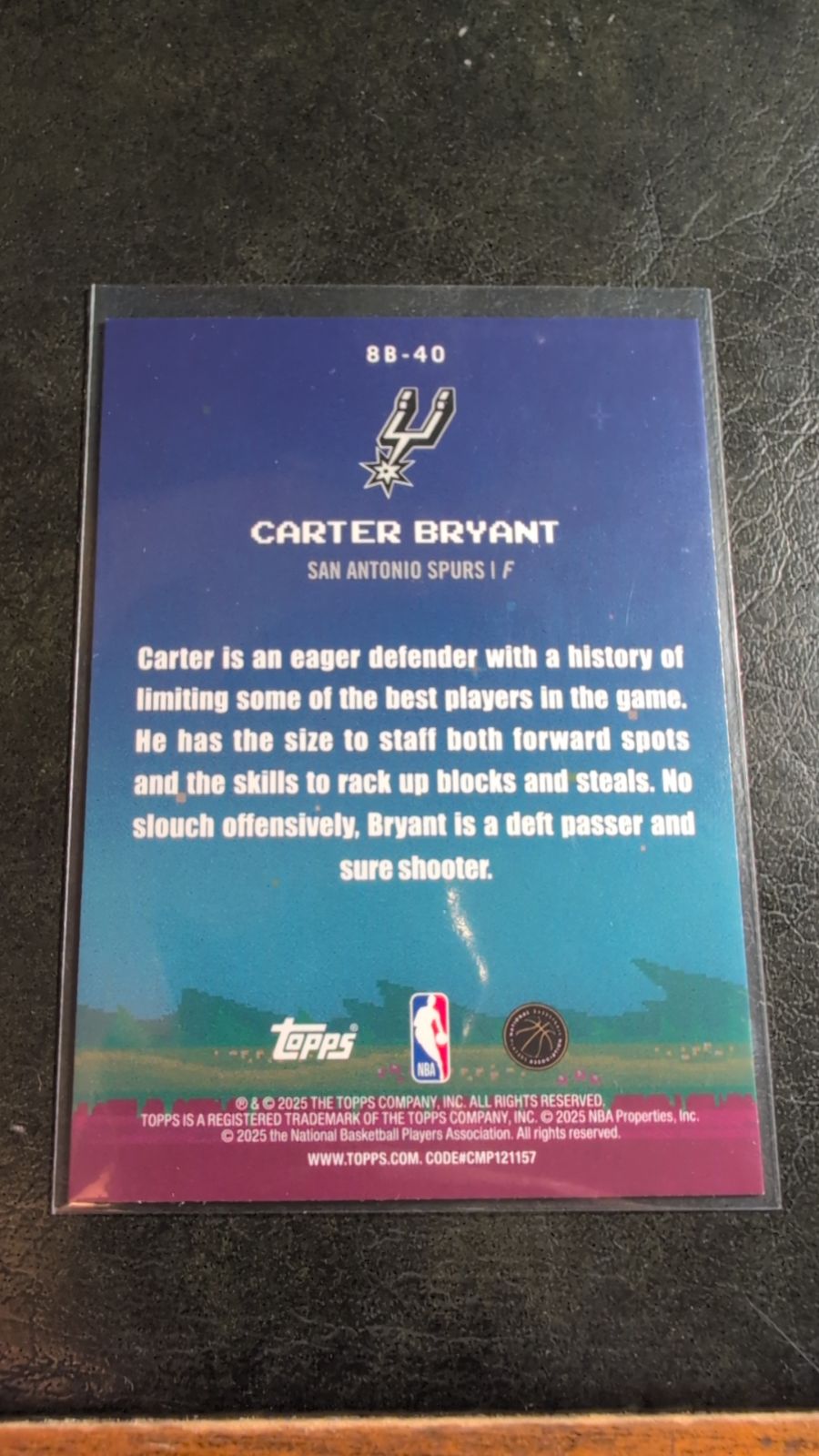 2025 Topps 8-Bit Ballers Carter Bryant #8B-40 - Media 2