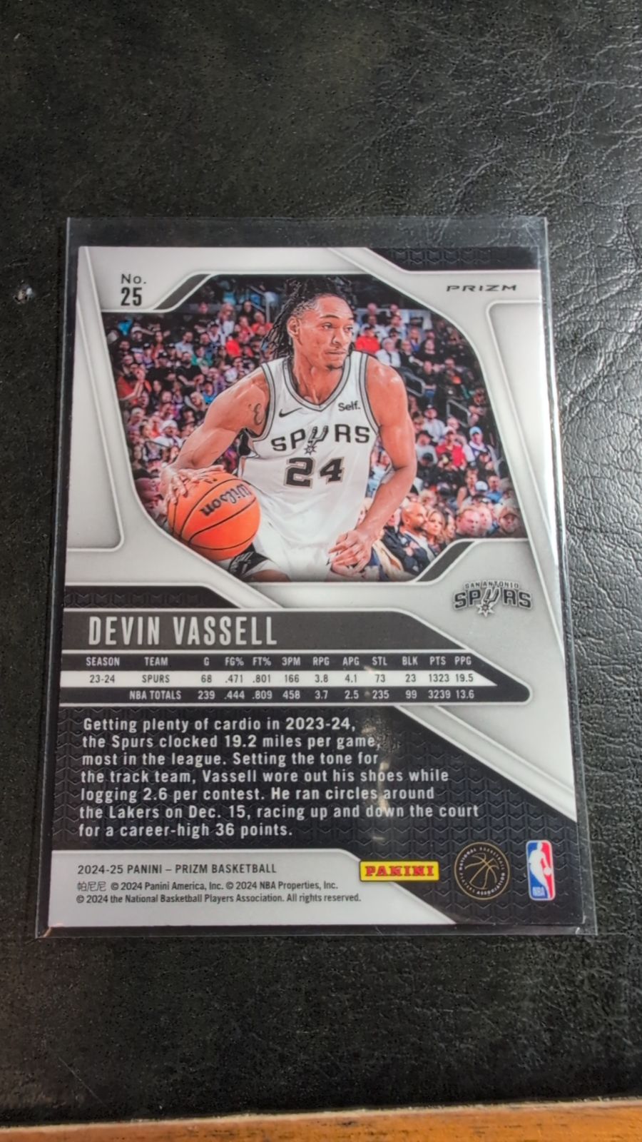 2024 Panini Prizm Devin Vassell #25 - Media 2